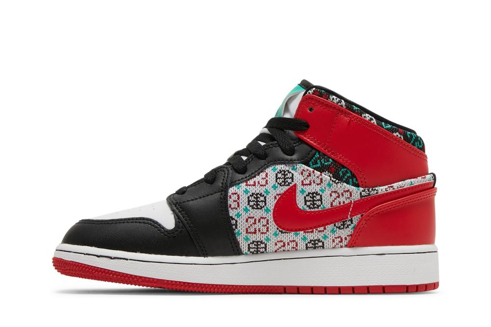 Air Jordan 1 Mid SE GS 'Ugly Christmas Sweater'