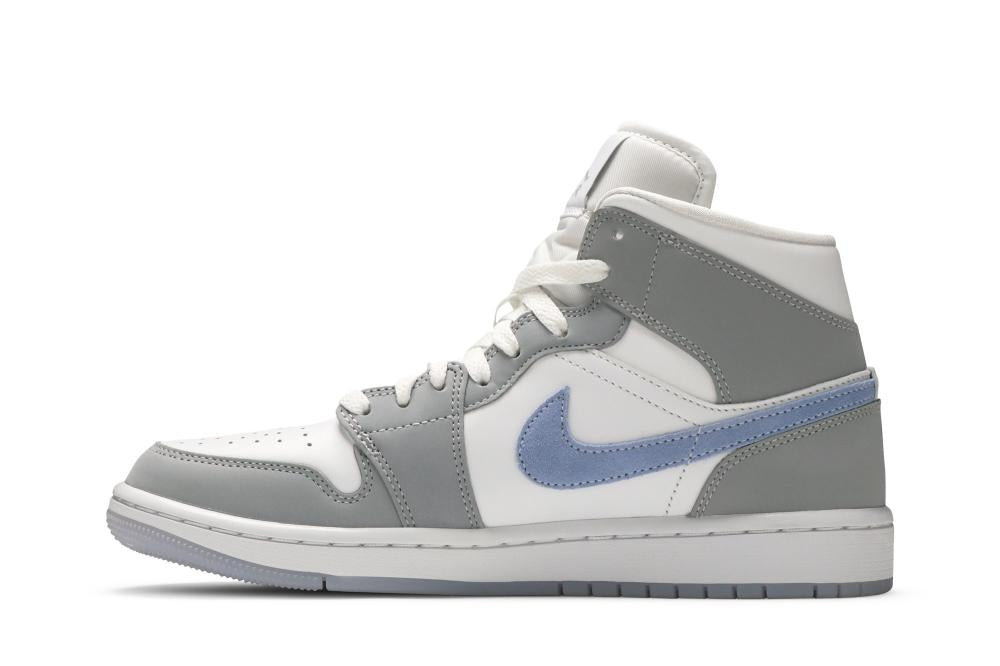 Wmns Air Jordan 1 Mid 'Wolf Grey Aluminum'