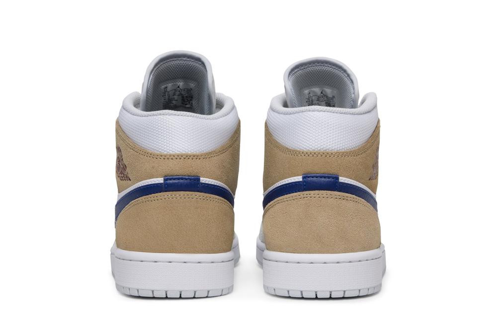 Air Jordan 1 Mid 'White Khaki Blue Void'