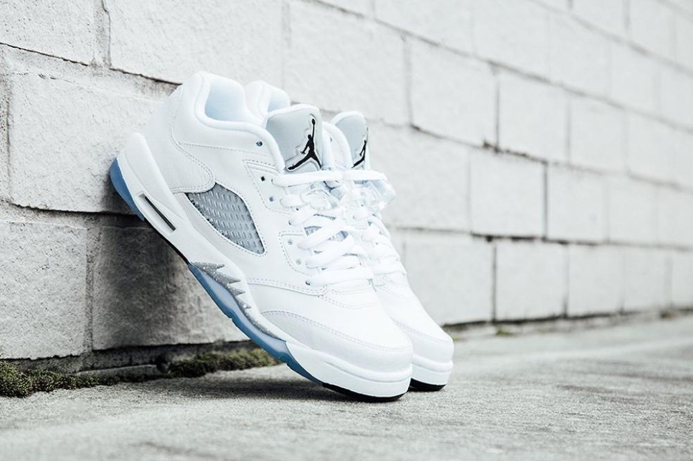 Air Jordan 5 Retro Low GS 'White Grey'