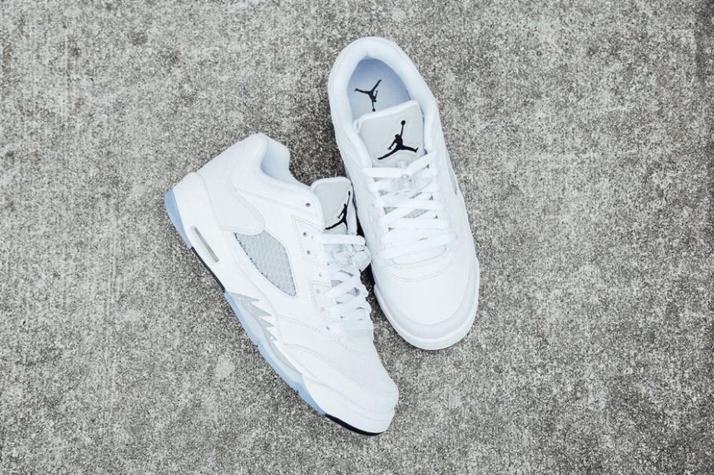 Air Jordan 5 Retro Low GS 'White Grey'