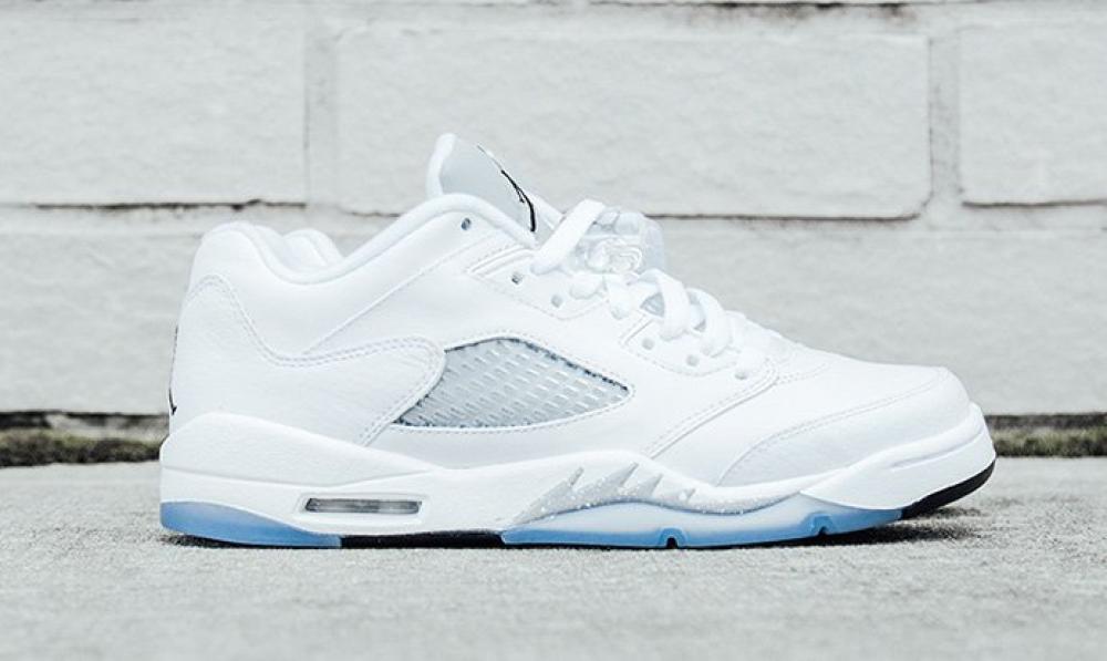 Air Jordan 5 Retro Low GS 'White Grey'